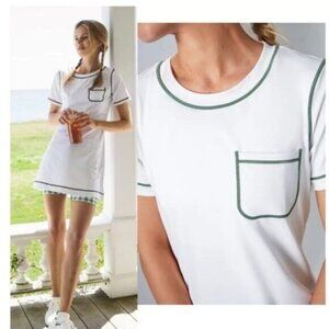 Tuckernuck TNUCK Sport Robin Dress XS White/Green Athletic Quick-Dry